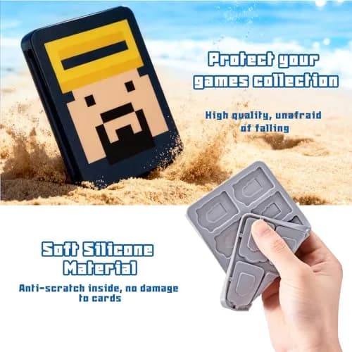 FUNLAB Blue Switch 2 Game Case Holder with 16 Slots | Protects Games & Micro SD Cards thumbnail 3