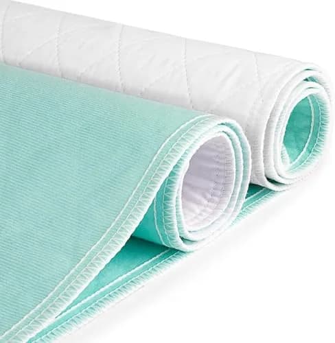 CoolShields Reusable Waterproof Bed Pad 91 x 183 cm (34 x 72 Inch) | OEKO-TEX Certified Absorbent Protector thumbnail 1