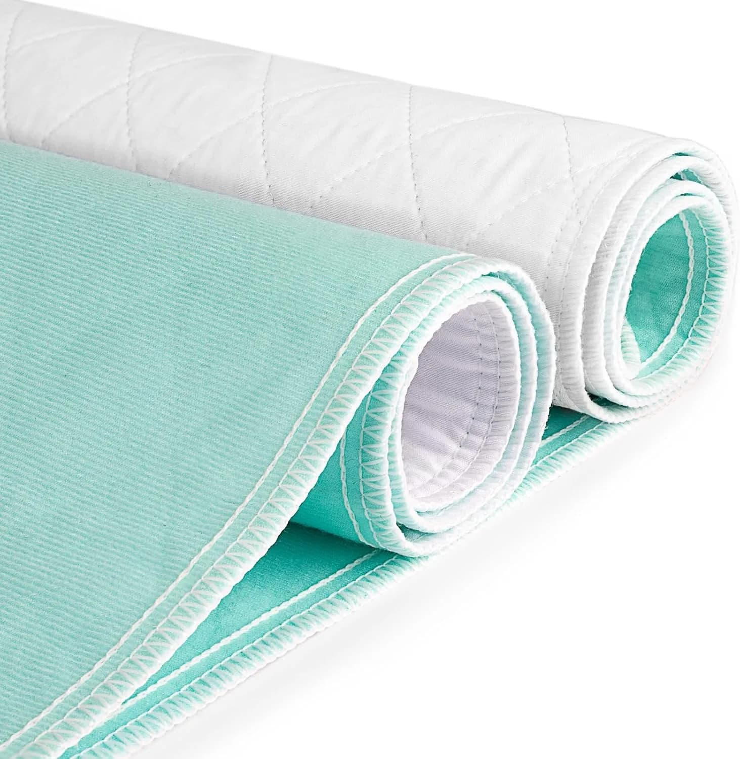 CoolShields Reusable Waterproof Bed Pads 44x52 | Washable Incontinence Protector for Elder & Pets — Green