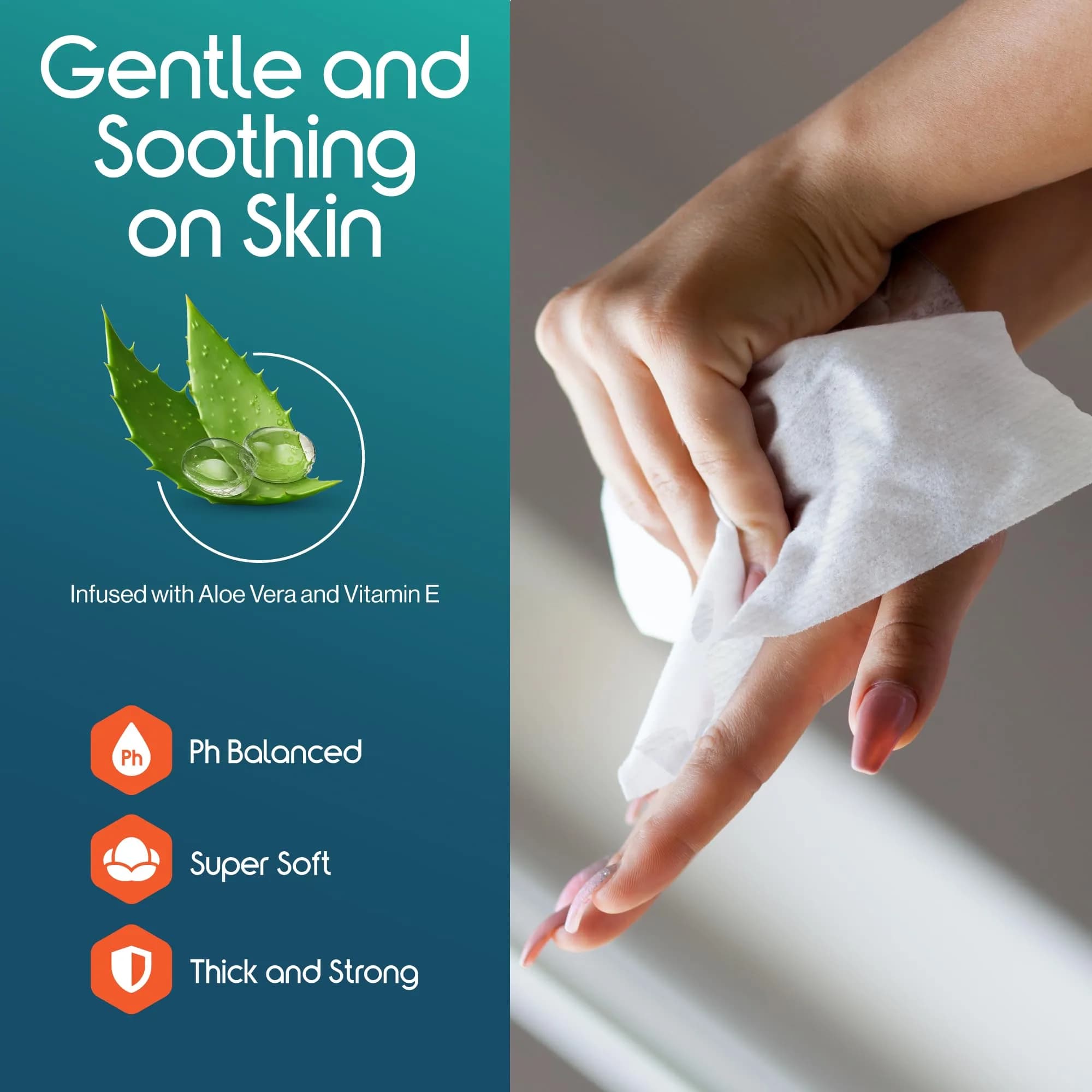 Inspire Adult Wet Wipes, Wash Cloths for Incontinence & Cleansing for Elderly, 8"x13" (780 Count) | Hypoallergenic & Fragrance-Free - view 6
