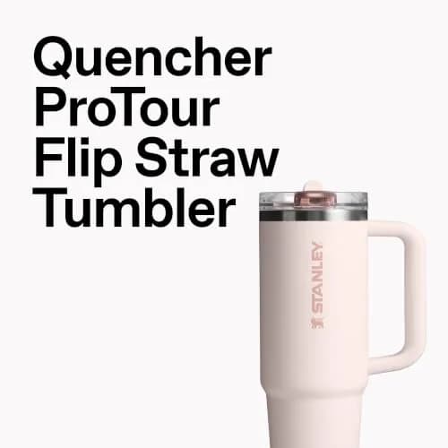 STANLEY Quencher ProTour Flipstraw Tumbler 14 oz Rose Quartz | Leakproof Insulated Stainless Steel Cup - view 2