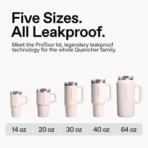 STANLEY Quencher ProTour Flipstraw Tumbler 14 oz Rose Quartz | Leakproof Insulated Stainless Steel Cup - view 3