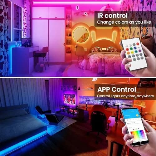 TJOY 90FT Smart LED Strip Lights | Music Sync, RGB Color Changing Lights for Room Decor thumbnail 4