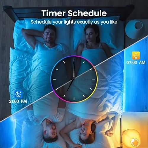 TJOY 90FT Smart LED Strip Lights | Music Sync, RGB Color Changing Lights for Room Decor thumbnail 5