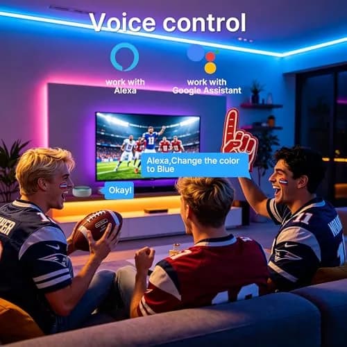 TJOY 90FT Smart LED Strip Lights | Music Sync, RGB Color Changing Lights for Room Decor thumbnail 2