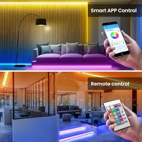 TJOY LED Lights for Bedroom 25ft | RGB Color Changing, Remote & App Control thumbnail 3
