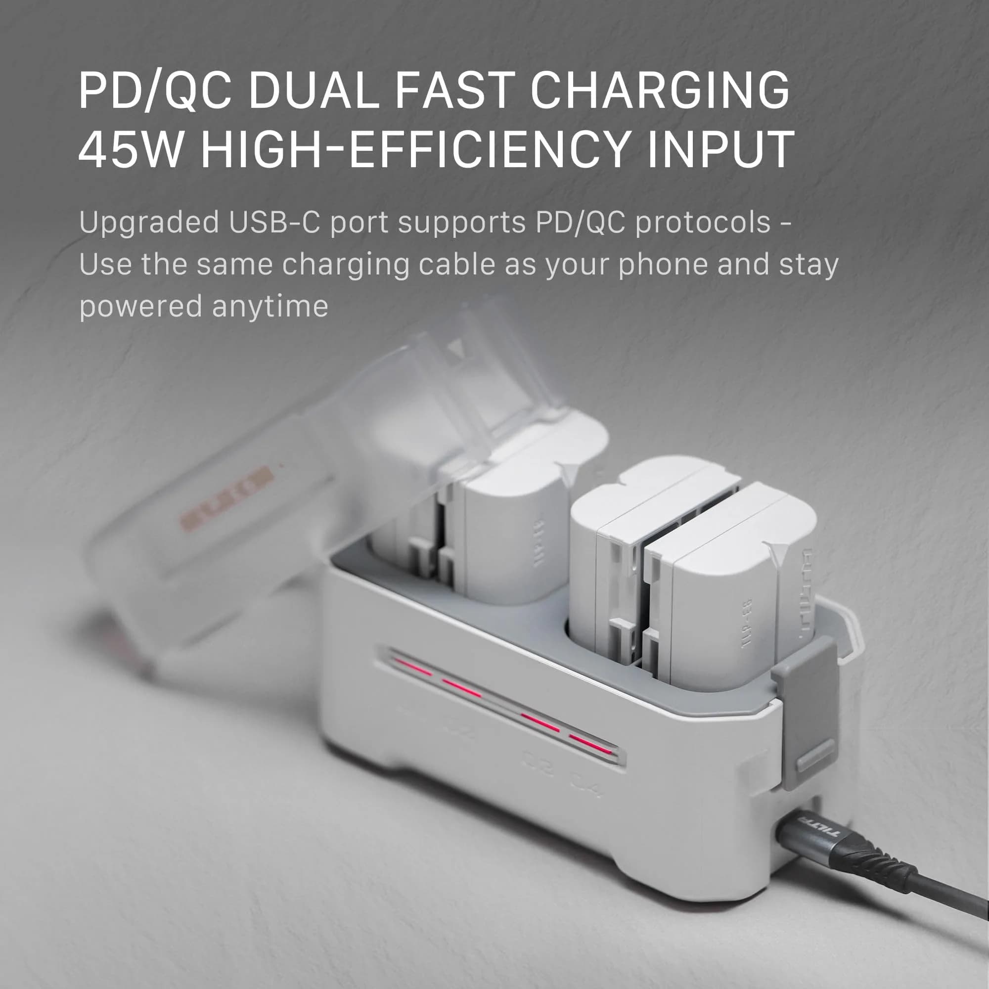 Tilta NP-FZ100 Portable Charging Station (4-Battery Kit) with 45W USB-C Fast Charging | 176g Lightweight Design - view 6