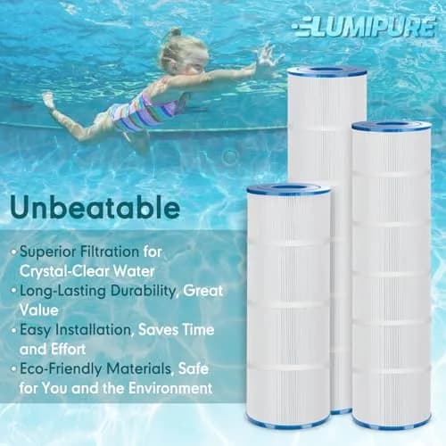 LumiPure 4 Pack CCP320 Pool Filter Cartridge | Exact Dimensions, Advanced Filtration, Long-Lasting (70-120 chars) thumbnail 5