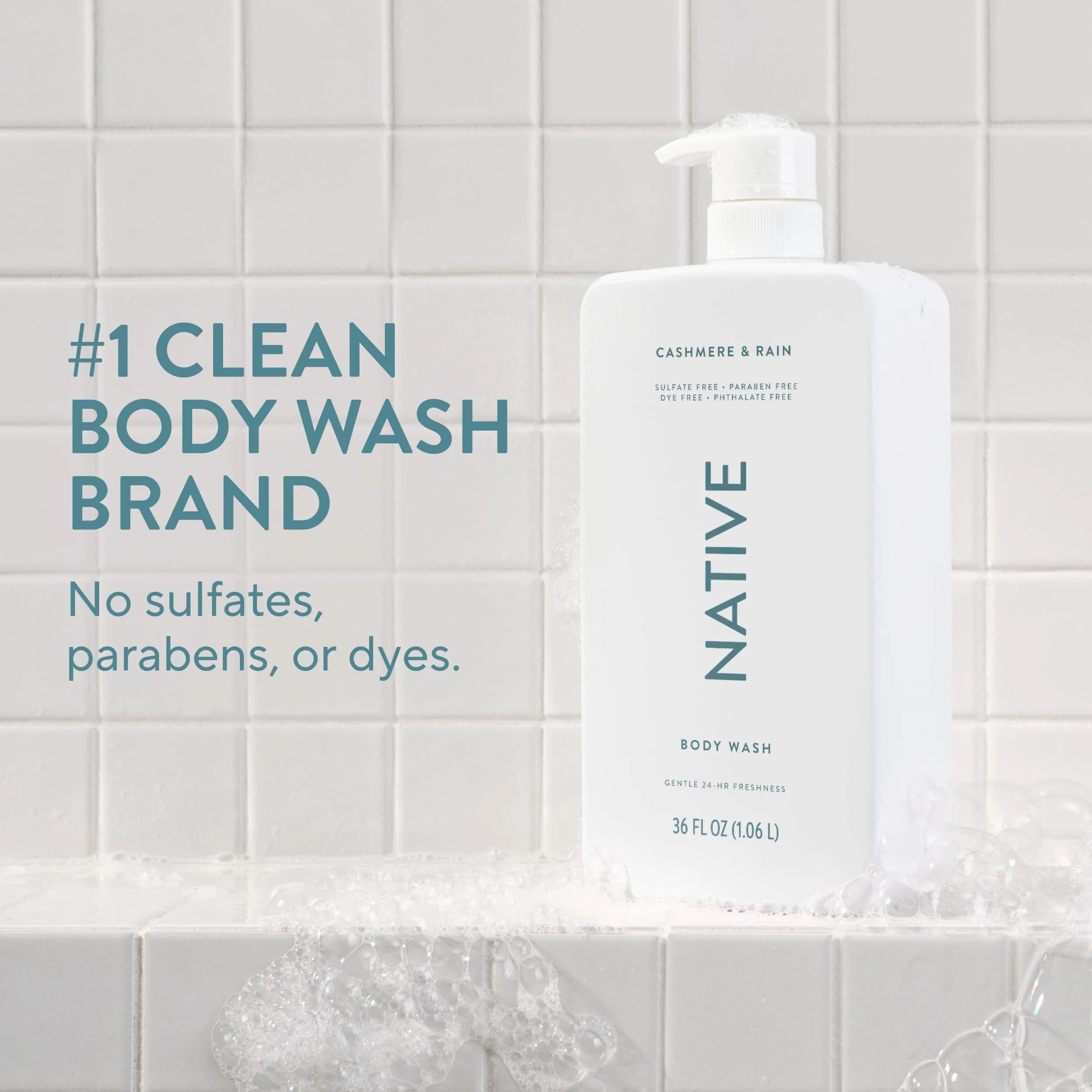 Native Coconut & Vanilla Scent Body Wash Liquid 1065ml (36 Fl Oz) | Gentle Cleanser for All Skin Types - view 2