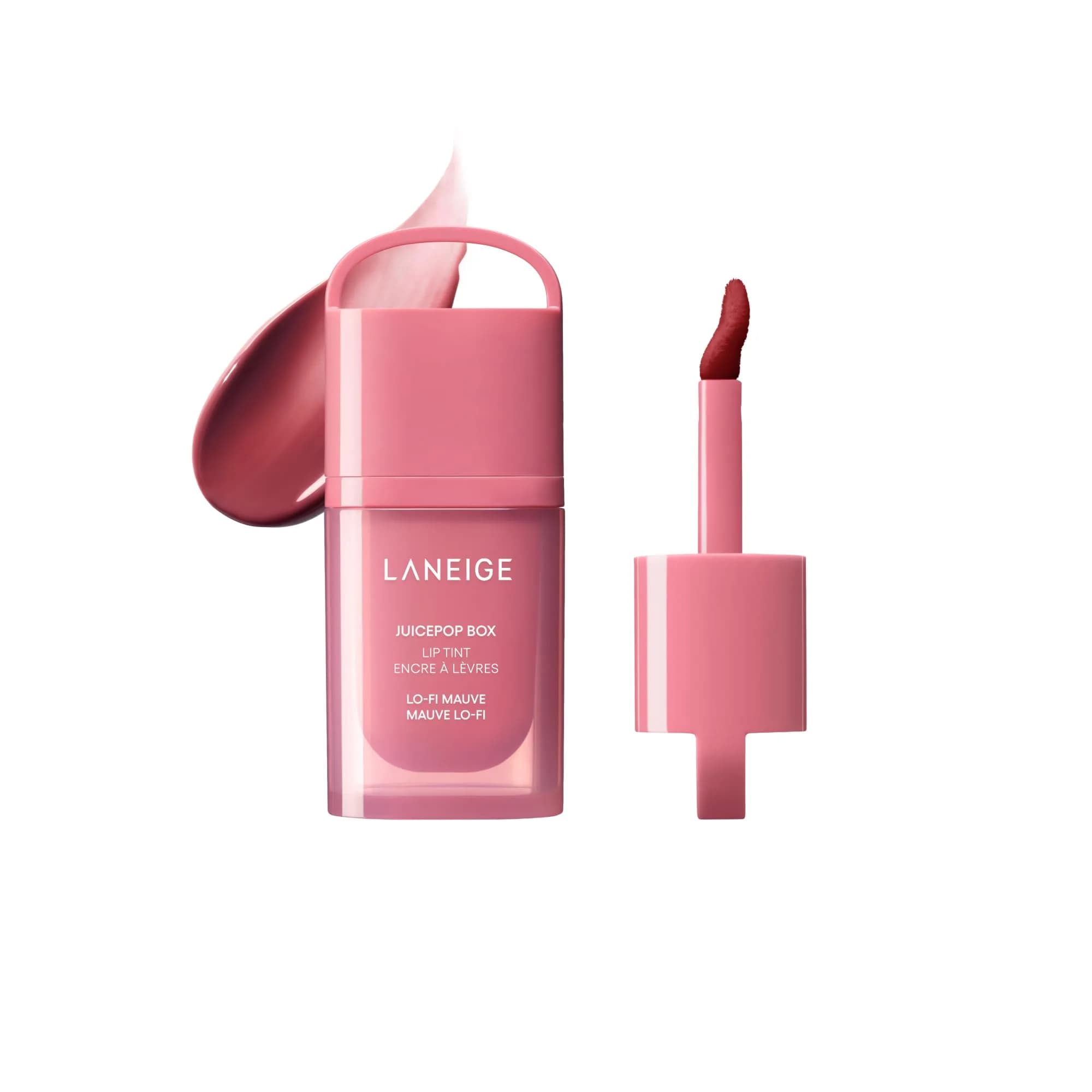 LANEIGE JuicePop Box Korean Lip Tint 0.16 Fl Oz | Hydrating, Buildable, Long-Lasting Mauve