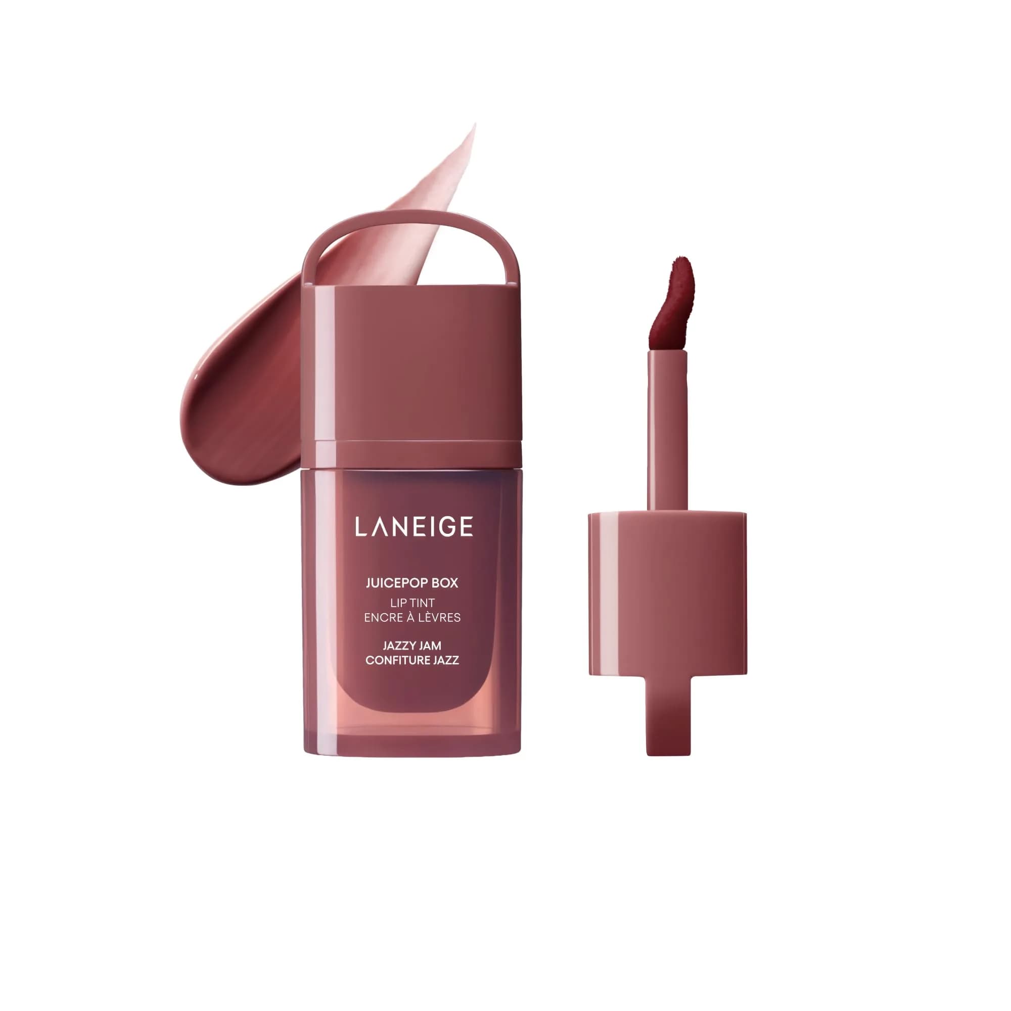 LANEIGE JuicePop Box Korean Lip Tint | Hydrating Lightweight Lip Color with Peptides & Ceramides (0.16 Fl Oz)