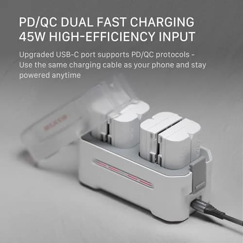 Tilta NP-FZ100 Portable Charging Station with 2 Batteries | 4-Channel USB-C Fast Charging 176g thumbnail 6