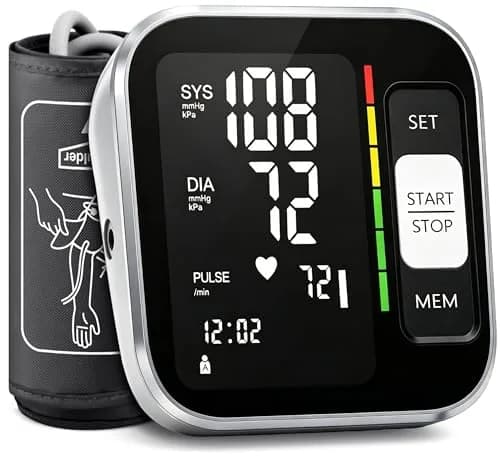 BENECEN Automatic Arm Blood Pressure Monitor with Backlit LCD & Storage Bag | FDA Cleared, 240 Readings, Adjustable Cuff thumbnail 1