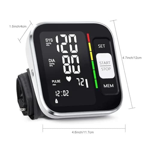 BENECEN Automatic Arm Blood Pressure Monitor with Backlit LCD & Storage Bag | FDA Cleared, 240 Readings, Adjustable Cuff thumbnail 8
