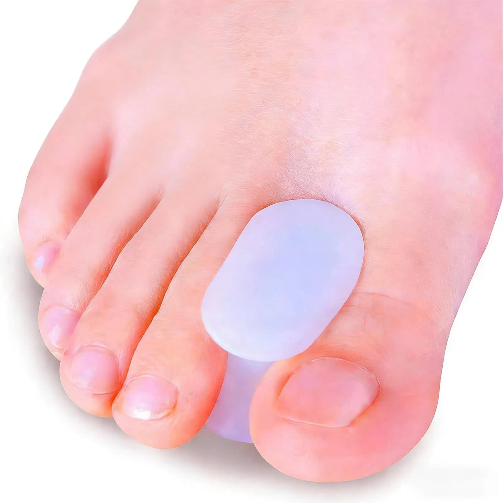 Povihome Gel Toe Spacers Separators Large 16 Pack (8 Pairs) | Bunion Corrector for Overlapping Toes — Large