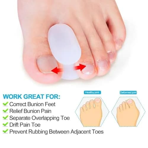 Povihome Gel Toe Spacers Separators Large 16 Pack (8 Pairs) | Bunion Corrector for Overlapping Toes thumbnail 5