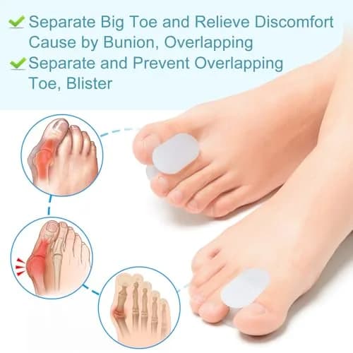 Povihome Gel Toe Spacers Separators Large 16 Pack (8 Pairs) | Bunion Corrector for Overlapping Toes thumbnail 6
