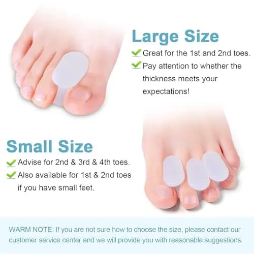Povihome Gel Toe Spacers Separators 16 Pack (Small Size) | Bunion Corrector for Overlapping Toes thumbnail 3