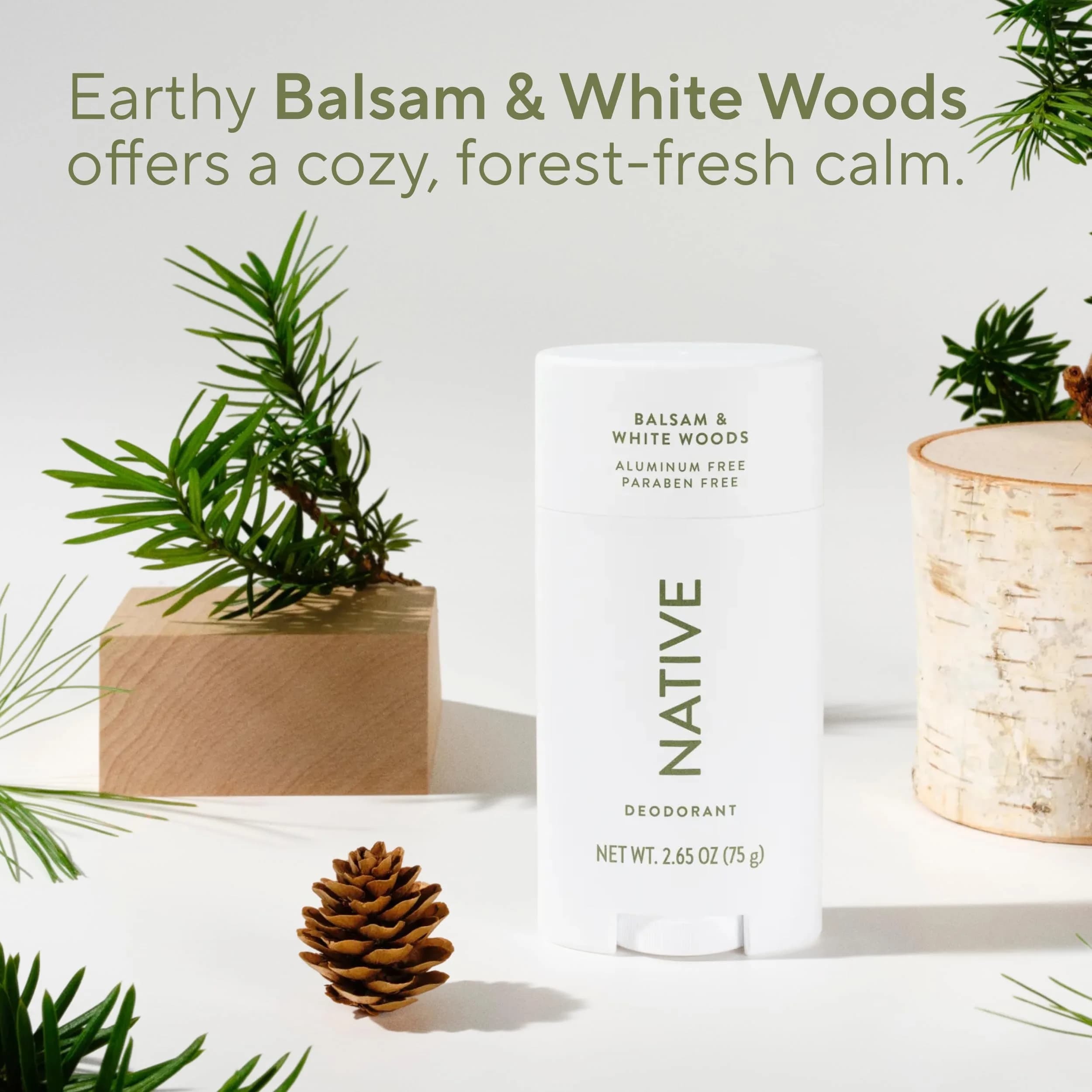 Native Honey & White Oak Deodorant 72 Hour Odor Control | Aluminum Free, Baking Soda, Coconut Oil, Shea Butter, 2.6 oz (73g) - view 4