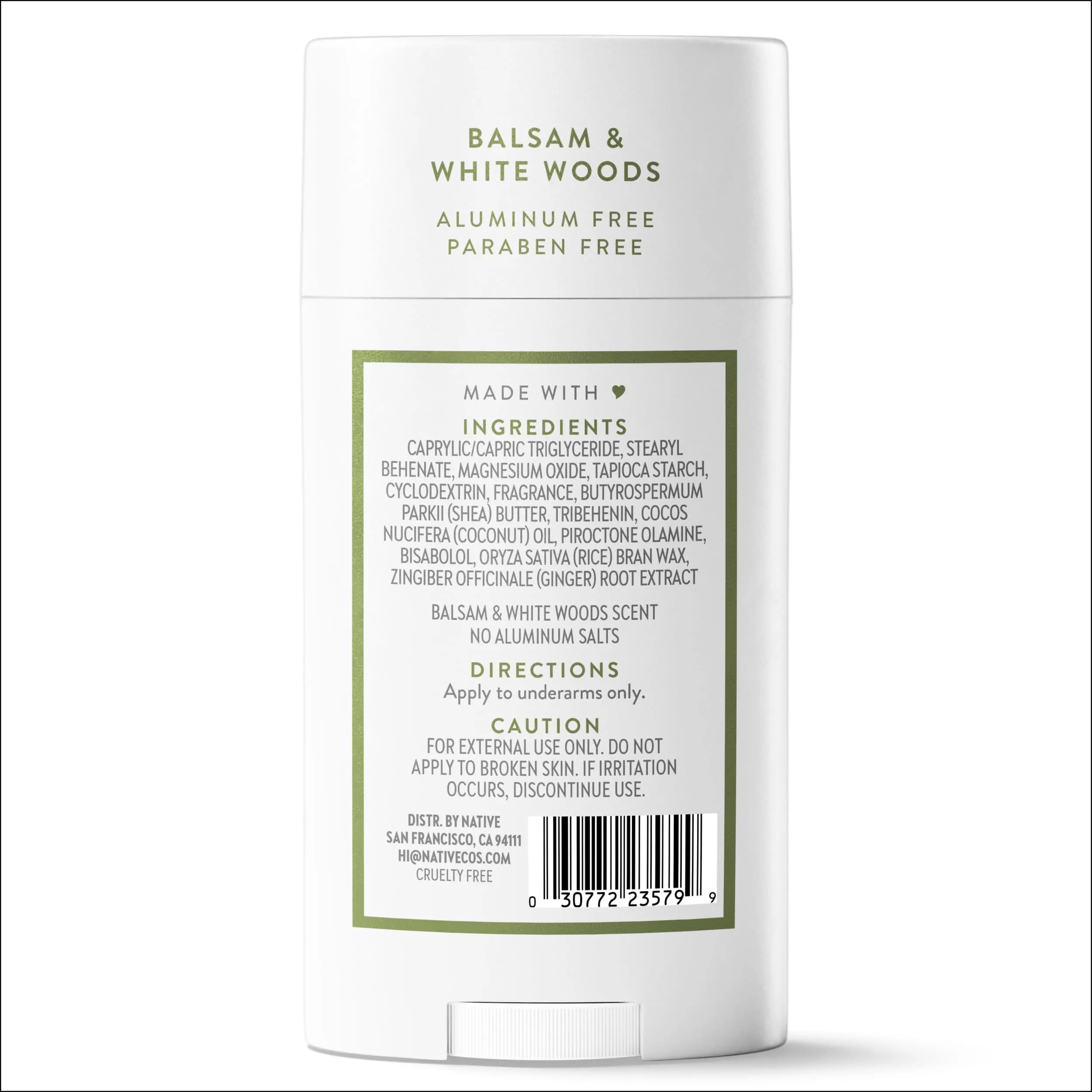 Native Honey & White Oak Deodorant 72 Hour Odor Control | Aluminum Free, Baking Soda, Coconut Oil, Shea Butter, 2.6 oz (73g) - view 9