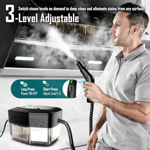KBTYE Steam Cleaner 3-Level Handle 1.8L | Fast Heat-Up, Dry Burn Protection thumbnail 4