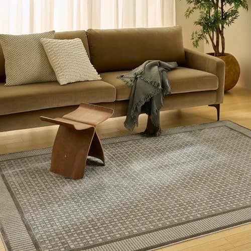 Nourison Nordic Ivory Grey Area Rug 2' x 3' | Scandinavian Geometric Design, Easy Clean, Non Shedding thumbnail 4