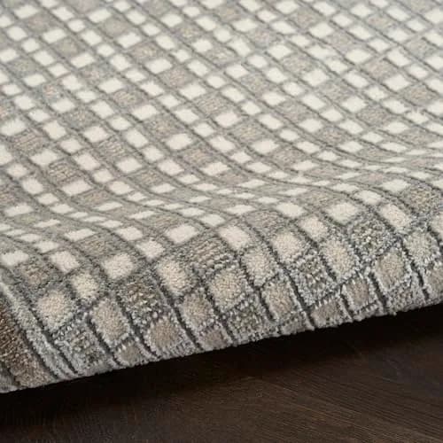 Nourison Nordic Ivory Grey Area Rug 2' x 3' | Scandinavian Geometric Design, Easy Clean, Non Shedding thumbnail 9