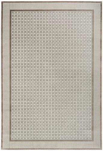 Nourison Nordic Ivory Grey Area Rug 2' x 3' | Scandinavian Geometric Design, Easy Clean, Non Shedding thumbnail 3