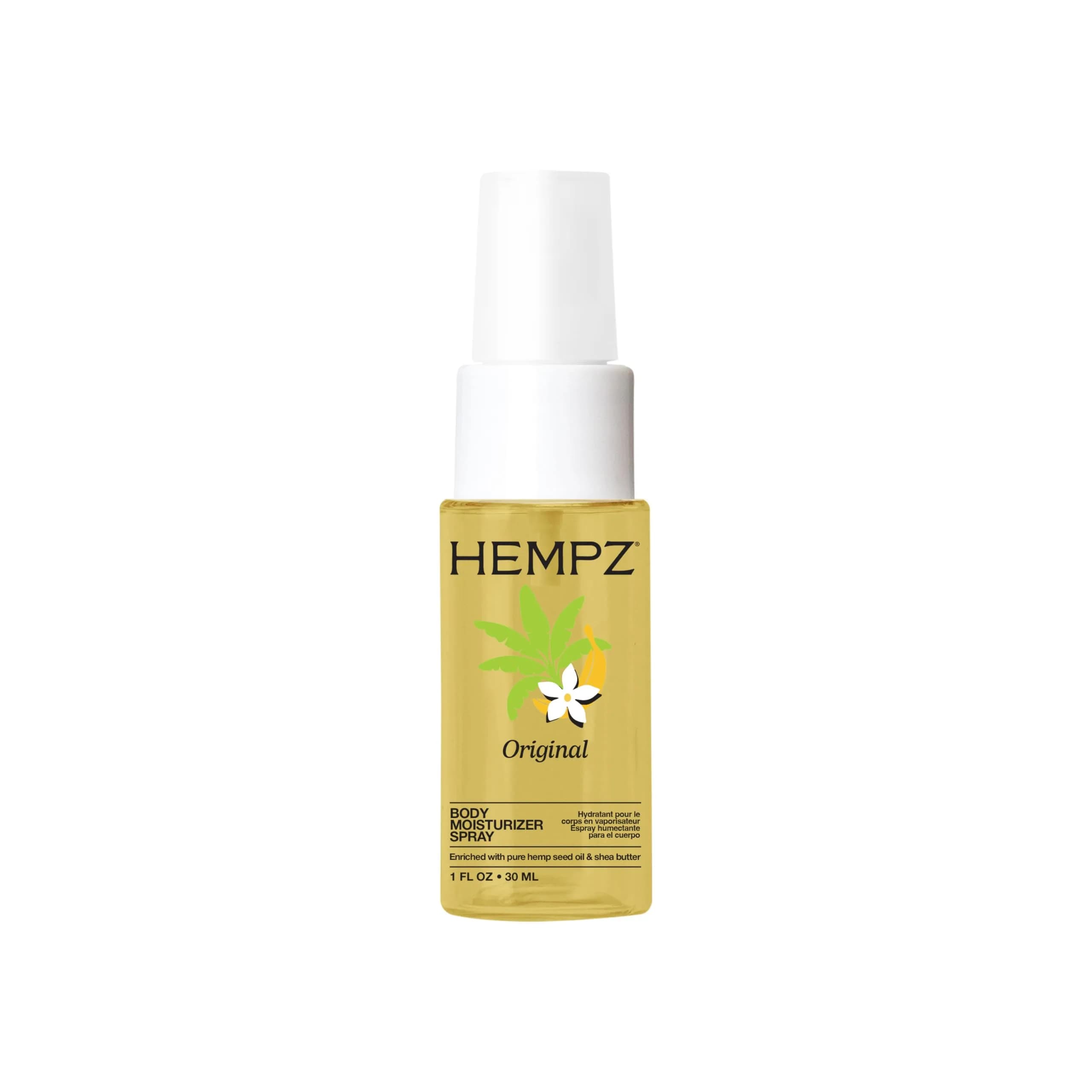 Hempz Hydrating Mist Spray, Floral Banana Fragrance, 1 fl.oz. | Alcohol-Free, Vegan, Instant Hydration - main product image