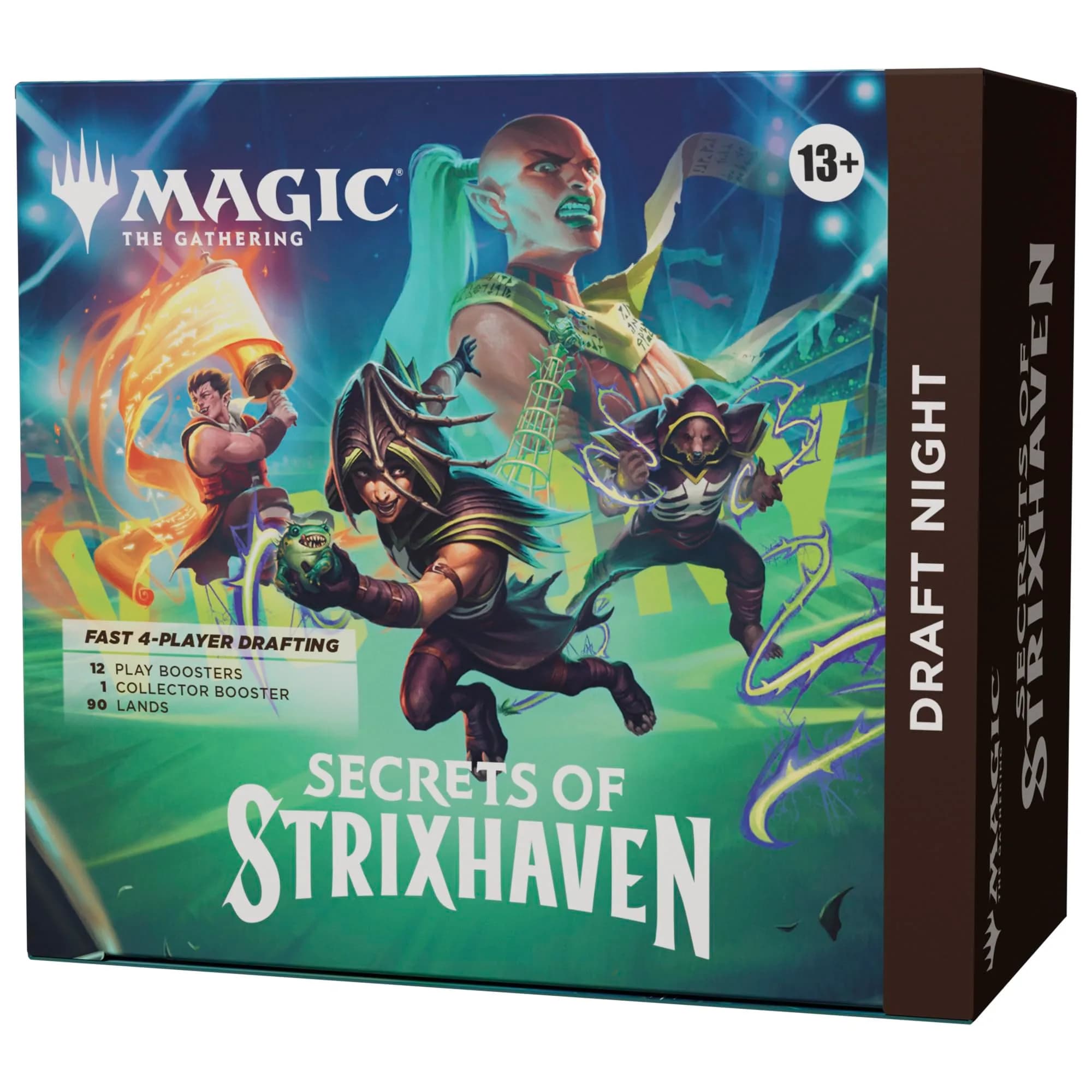 Magic: The Gathering Secrets of Strixhaven Draft Night | Collector & Play Boosters, 90 Lands, 10 Tokens (4.88 x 5.39 x 0.1 in) - main product image