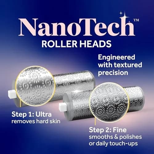 Dr. Scholl's Pedi Perfect Electric Foot Callus Remover with 2 Roller Heads | Waterproof, Rechargeable, 90 Min Run Time thumbnail 4