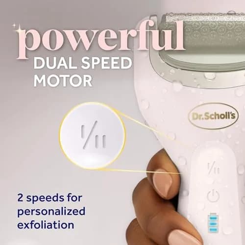 Dr. Scholl's Pedi Perfect Electric Foot Callus Remover with 2 Roller Heads | Waterproof, Rechargeable, 90 Min Run Time thumbnail 7