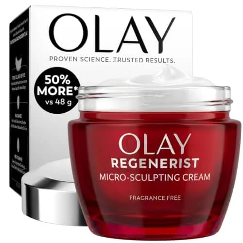 Olay Face Moisturizer Micro-Sculpting Cream 2.6oz | Fragrance-Free Anti-Aging Firming thumbnail 1