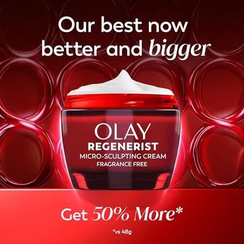 Olay Face Moisturizer Micro-Sculpting Cream 2.6oz | Fragrance-Free Anti-Aging Firming thumbnail 2