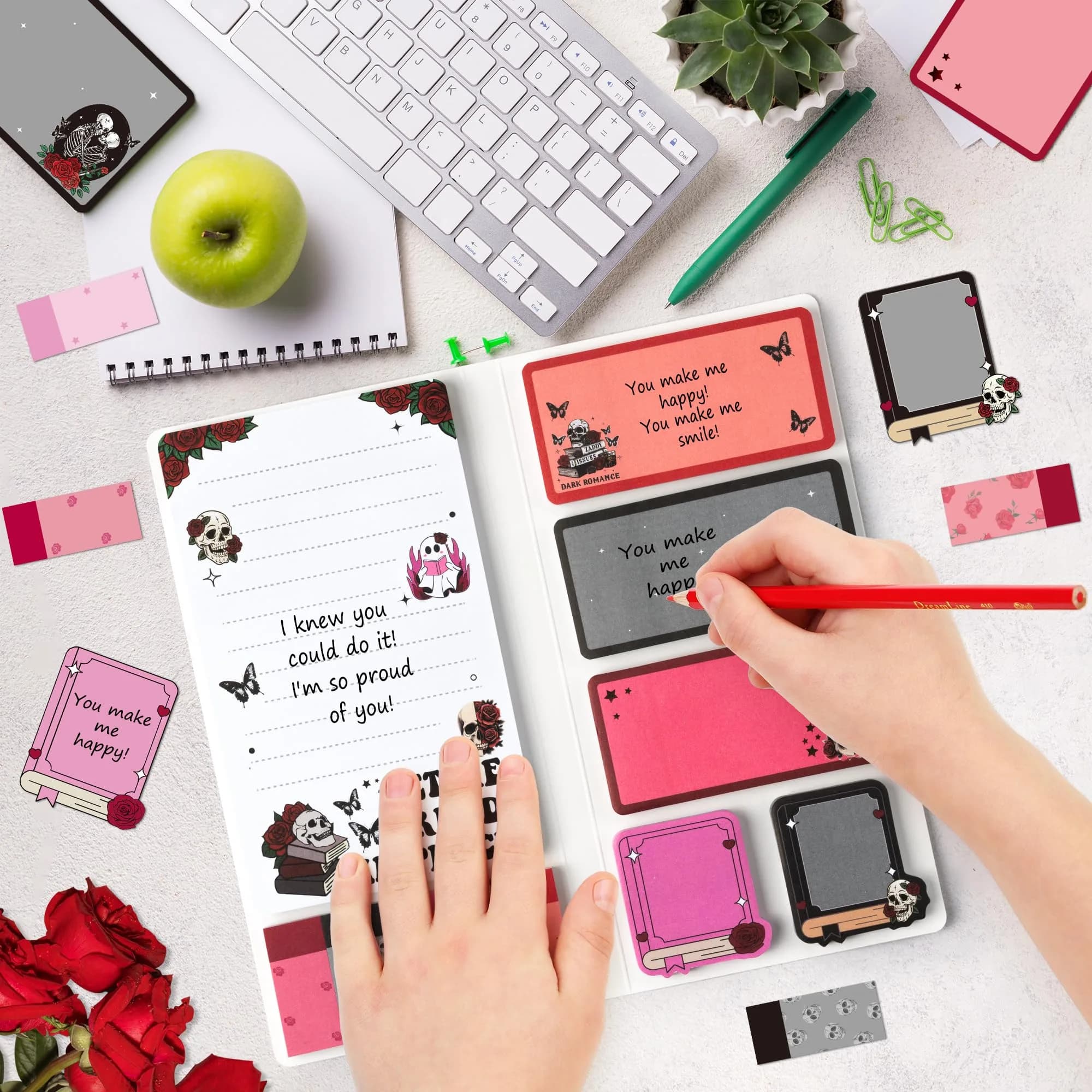 Xqumoi Let Me Read in Peace Dark Romance Sticky Notes Set (550 Sheets) | Book Lover Gift for Teens & Adults thumbnail 3