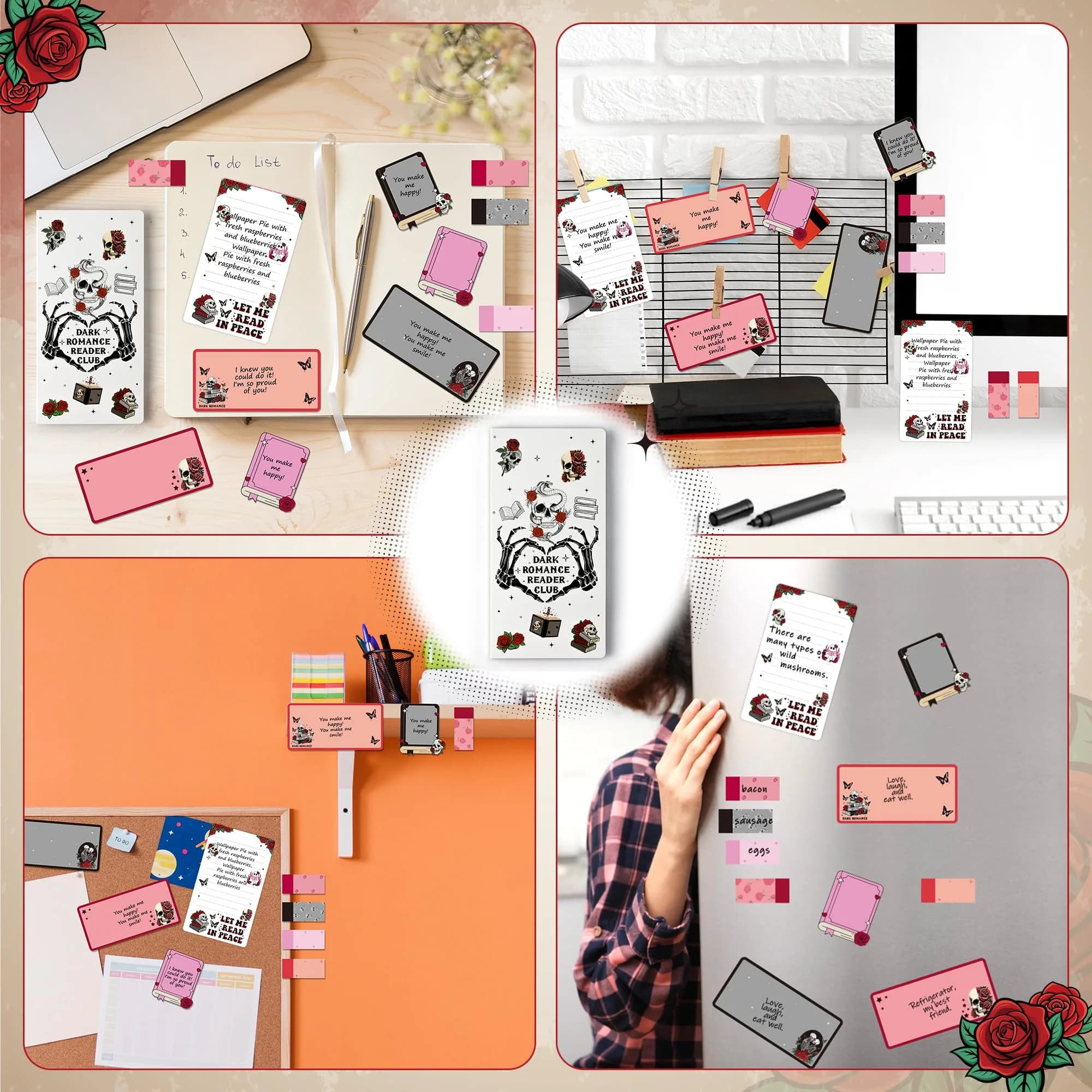 Xqumoi Let Me Read in Peace Dark Romance Sticky Notes Set (550 Sheets) | Book Lover Gift for Teens & Adults thumbnail 6