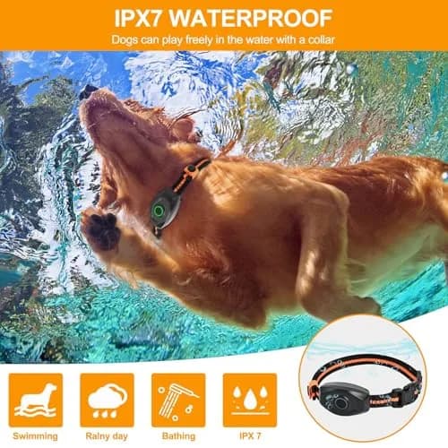 MAISOIE Dog Training Collar Black | IPX7 Waterproof Remote Range 1300ft, 3 Modes, Rechargeable thumbnail 4