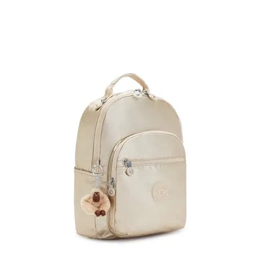 Kipling Seoul Small Tablet Backpack, Starry Gold Met, 16.1cm (6.38" W) x 34.9cm (13.75" H) x 25.4cm (10" D) thumbnail 4