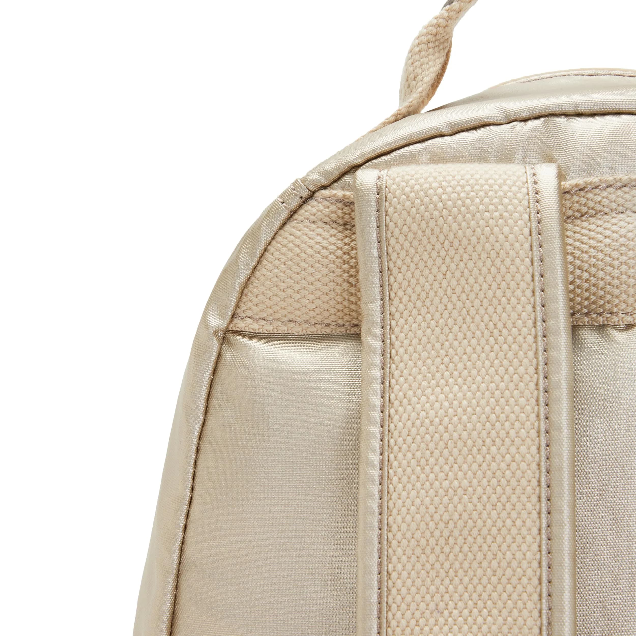 Kipling Seoul Small Tablet Backpack, Starry Gold Met, 16.1cm (6.38" W) x 34.9cm (13.75" H) x 25.4cm (10" D) - view 6