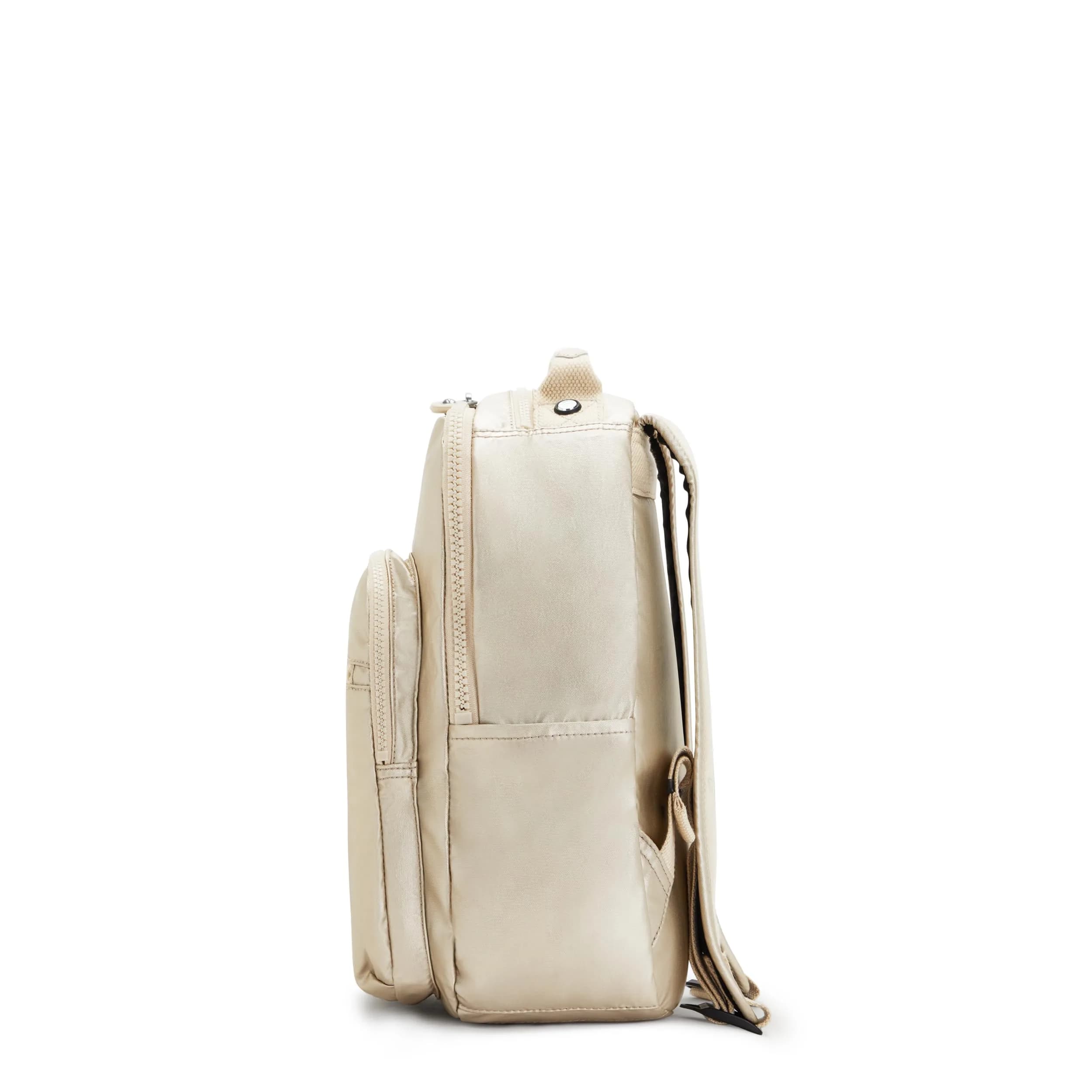 Kipling Seoul Small Tablet Backpack, Starry Gold Met, 16.1cm (6.38" W) x 34.9cm (13.75" H) x 25.4cm (10" D) - view 7