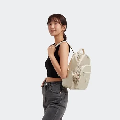 Kipling Seoul Small Tablet Backpack, Starry Gold Met, 16.1cm (6.38" W) x 34.9cm (13.75" H) x 25.4cm (10" D) thumbnail 8