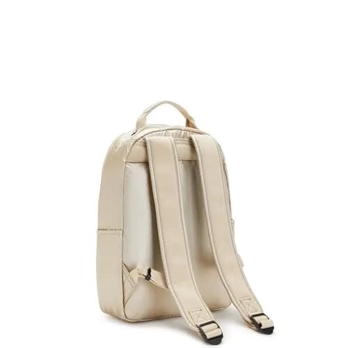 Kipling Seoul Small Tablet Backpack, Starry Gold Met, 16.1cm (6.38" W) x 34.9cm (13.75" H) x 25.4cm (10" D) thumbnail 2
