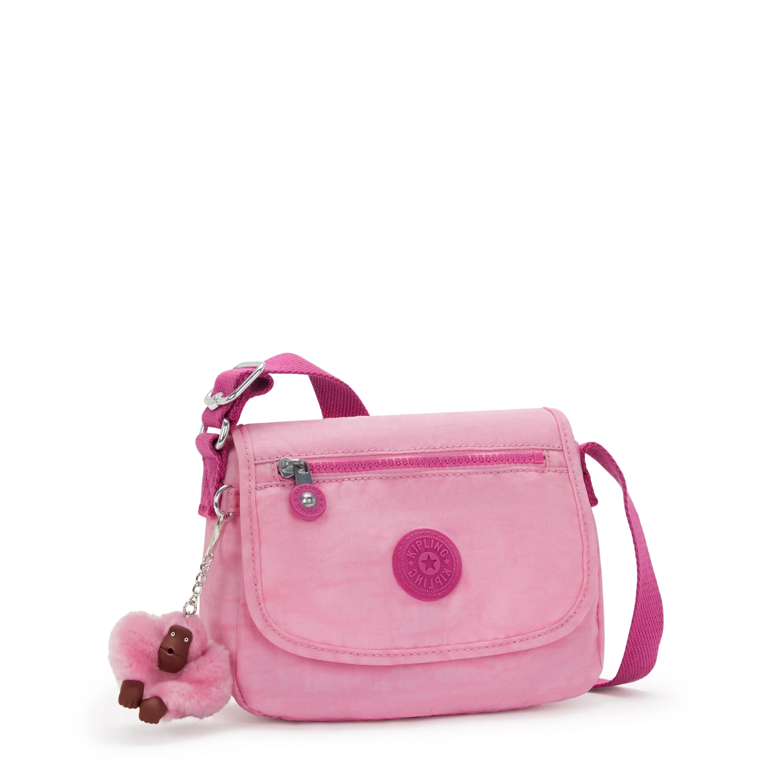 Kipling Sabian U Mini Crossbody Bag in Pink Frosting (7.75"L x 5.75"H x 3.25"D) - view 4