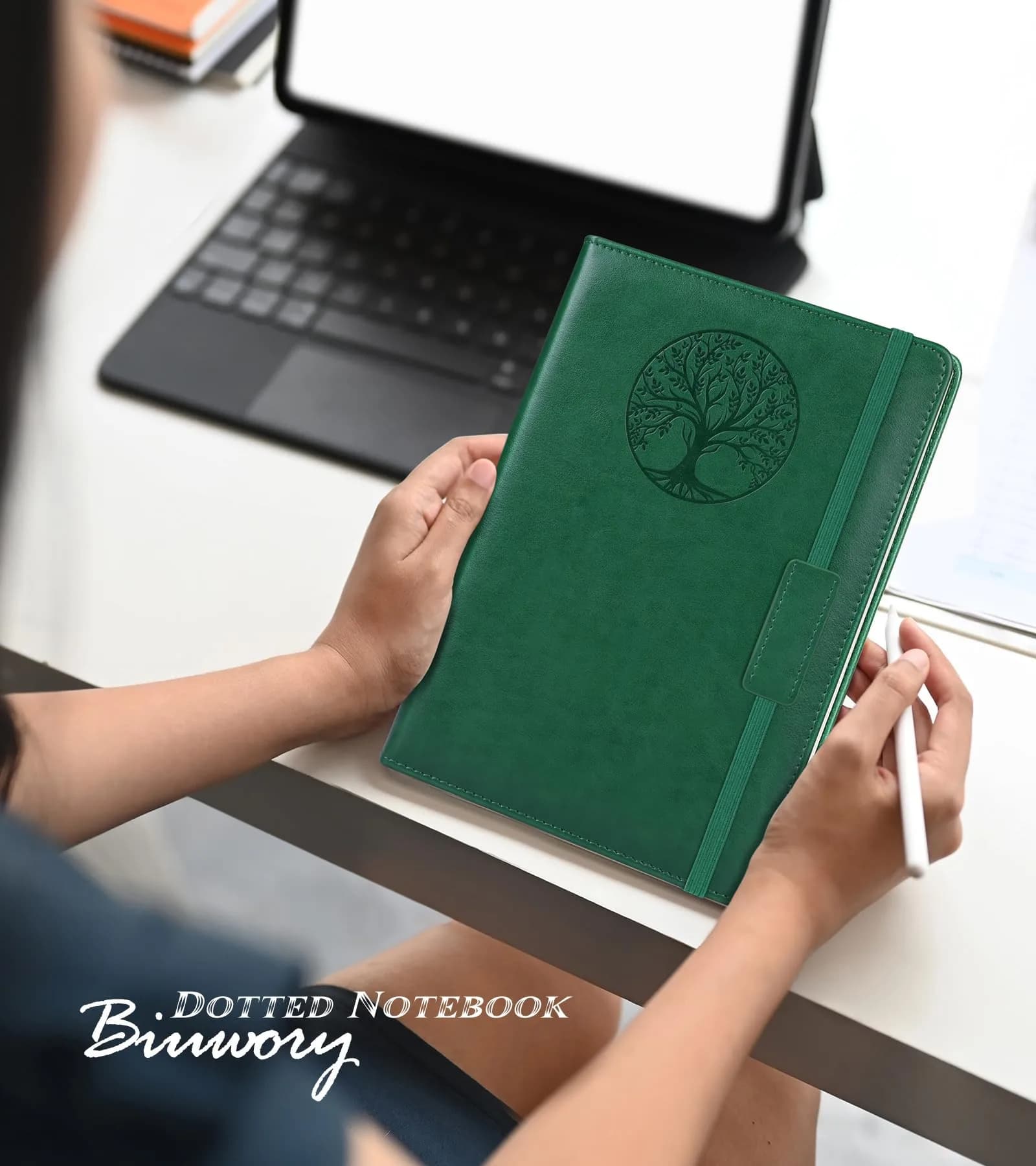 Biuwory Green Blank Journal Notebook A5 (5.7"×8.3") | Acid-Free Paper for Artists & Writers - view 7