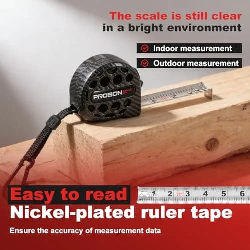 HOTBEST 7.5m (25ft) Stainless Steel Tape Measure with Double Sided Scale | Waterproof Retractable Ruler for Construction thumbnail 5