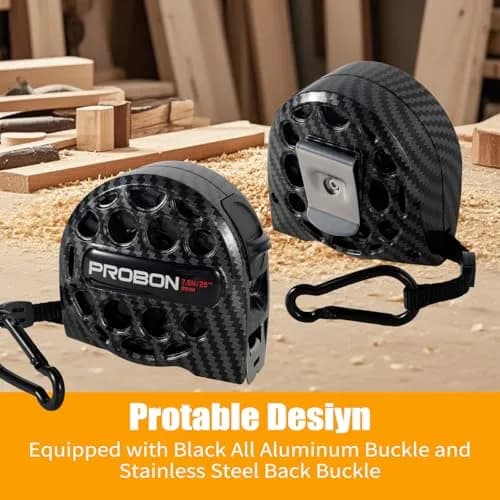HOTBEST 7.5m (25ft) Stainless Steel Tape Measure with Double Sided Scale | Waterproof Retractable Ruler for Construction thumbnail 6