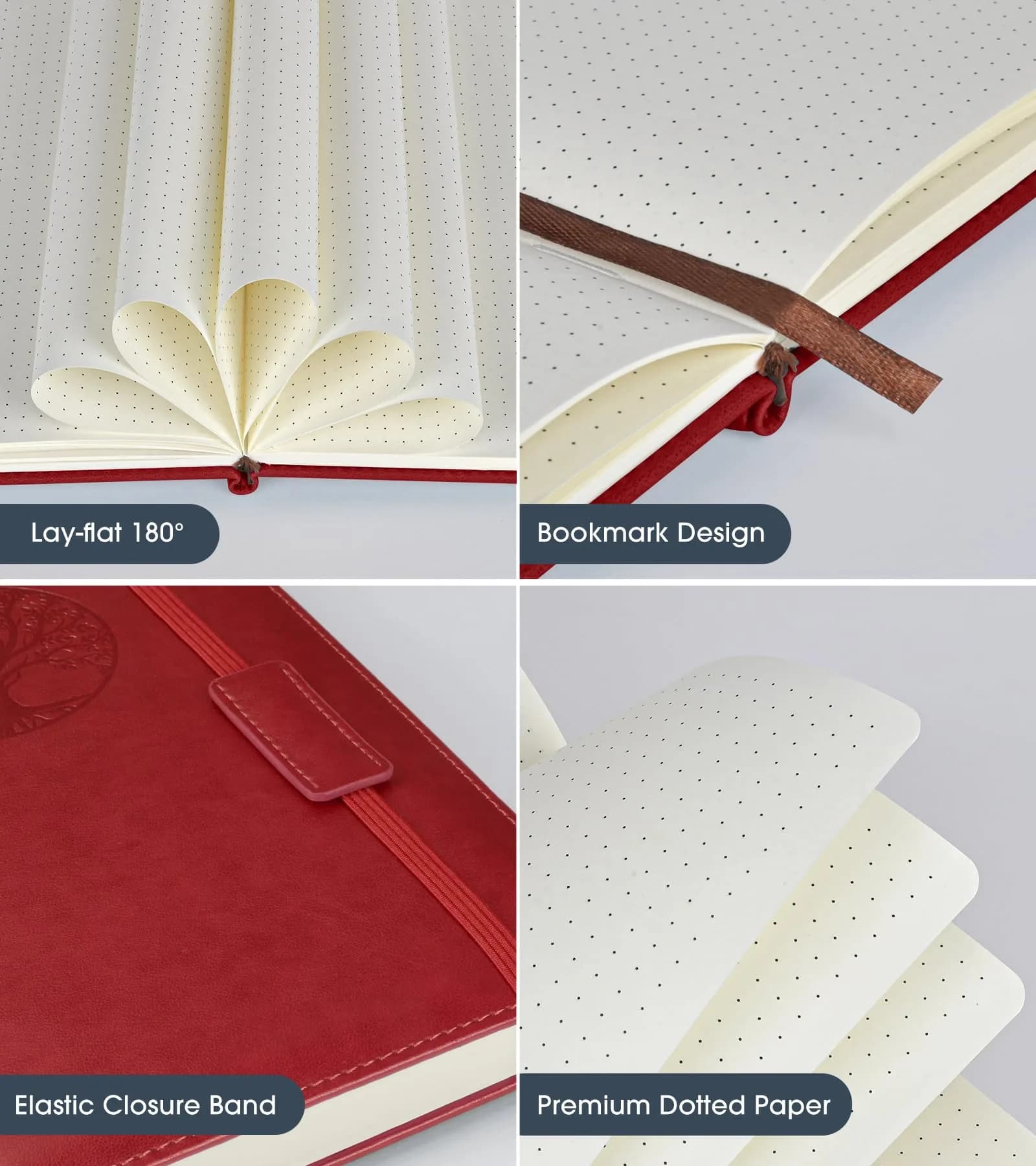 Biuwory Dotted Journal Notebook A5 140 Pages | Acid-Free Paper for Smooth Writing - view 4
