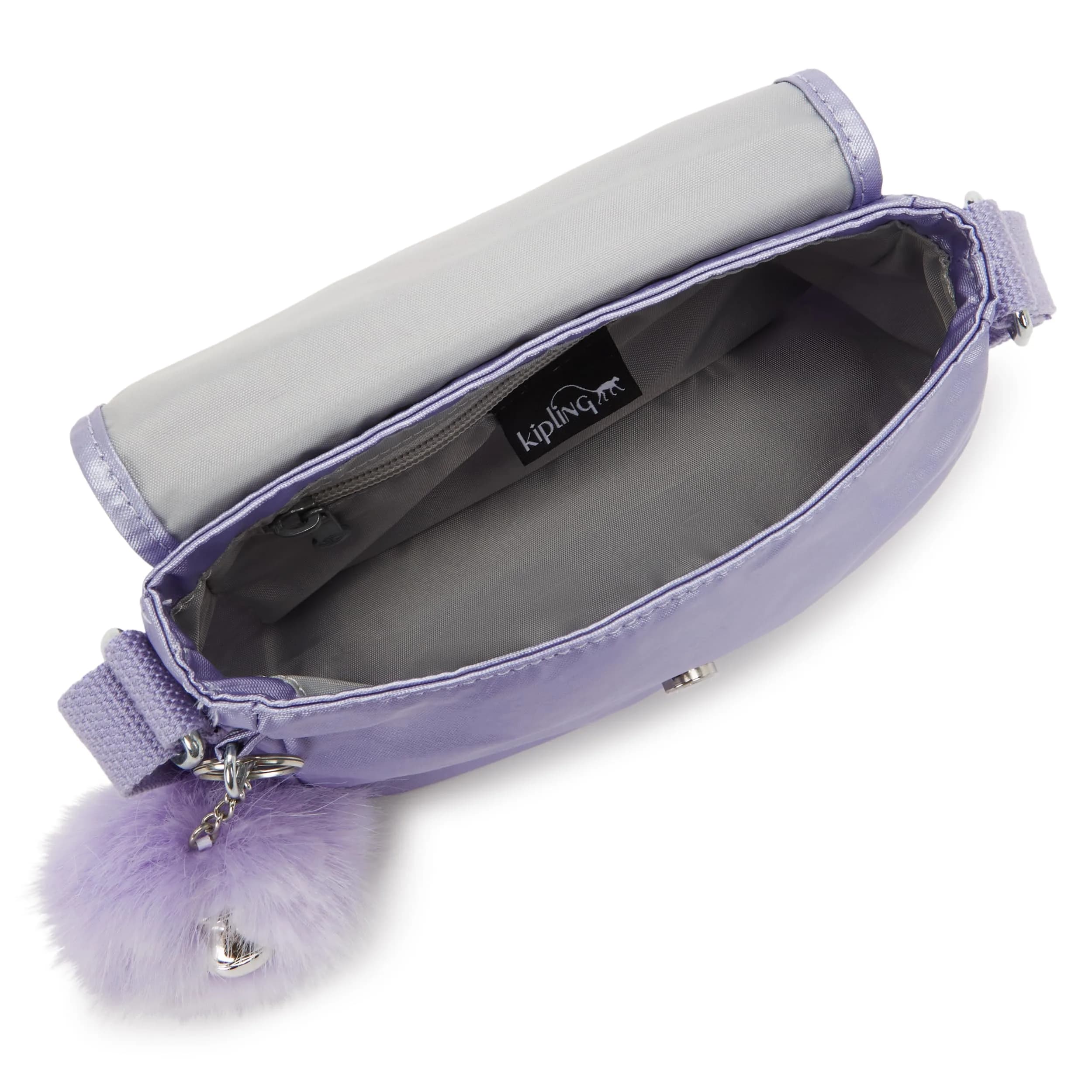 Kipling Sabian U Mini Crossbody Bag in Amethyst Aura Metallic Glow (7.75"L x 5.75"H x 3.25"D) - view 3