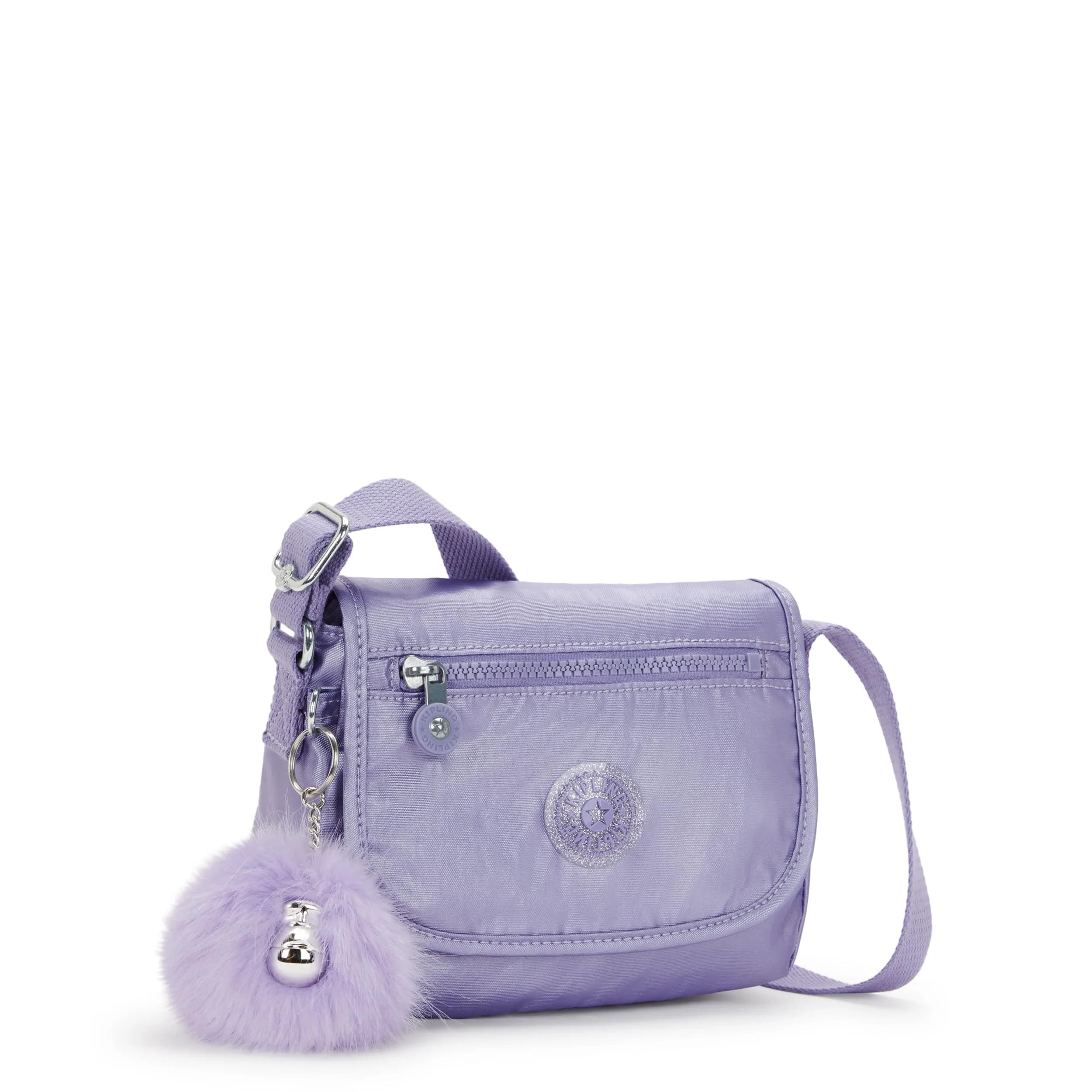 Kipling Sabian U Mini Crossbody Bag in Amethyst Aura Metallic Glow (7.75"L x 5.75"H x 3.25"D) - view 4