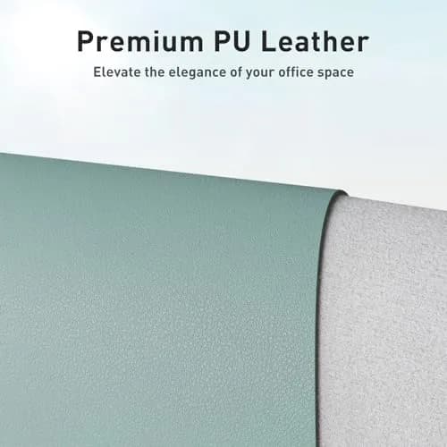 Aothia Faux Leather Desk Mat Light Blue 139.7cm x 60.96cm (55" x 24") | Non-Slip PU Leather Desk Blotter thumbnail 2